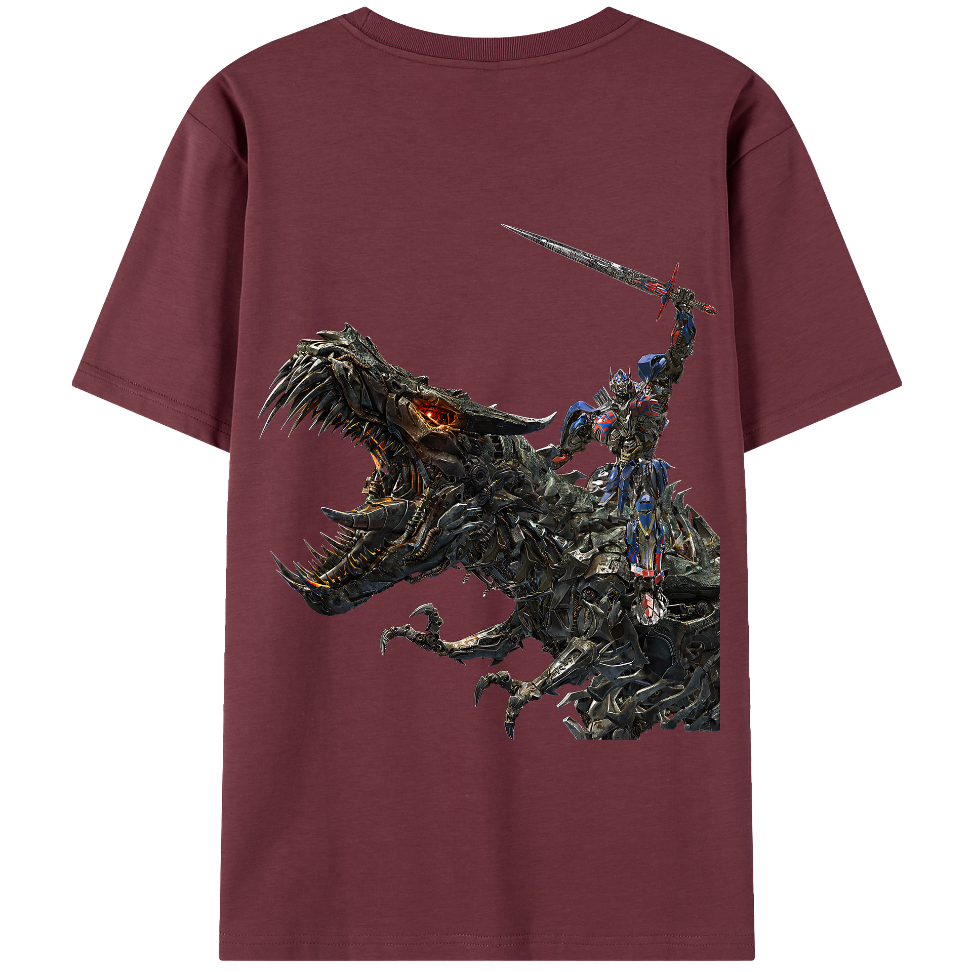 （画像用） Transformers トランスフォーマー 綿100％半袖Tシャツ（背面プリント）